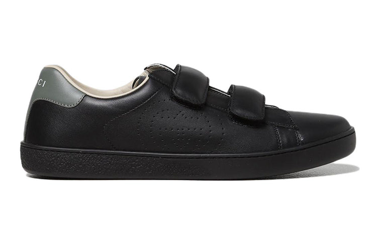 (GS) Gucci Ace Leather Sneakers 'Black' 630619-BLN70-1065