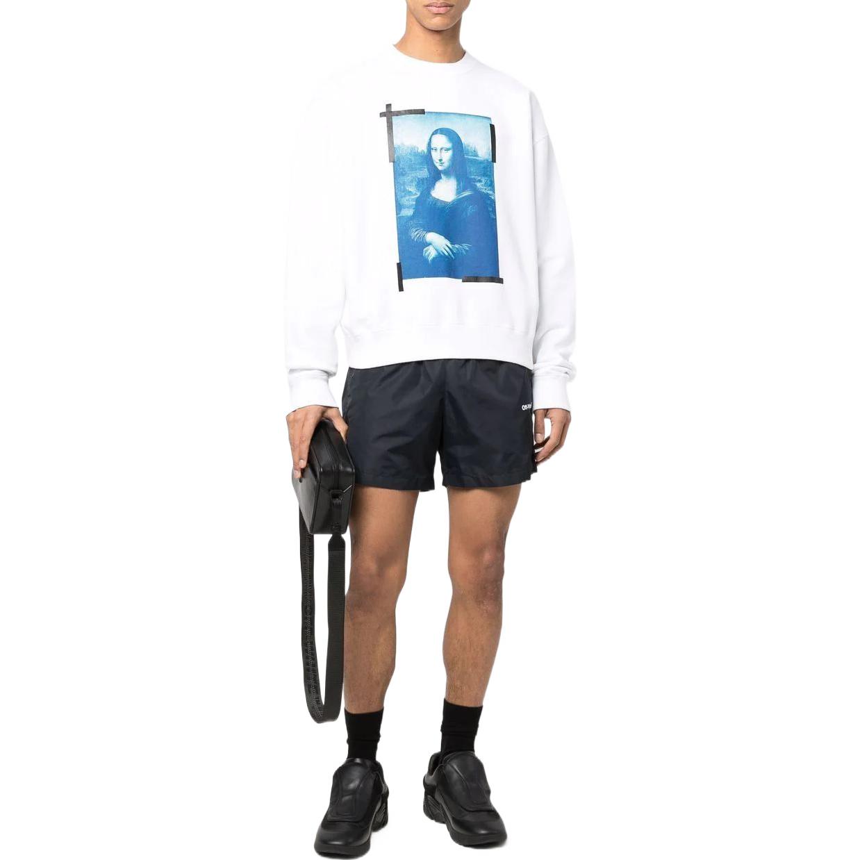Men's Off-White Elizabeth Printing Long Sleeves White OMBA058C99FLE0030145