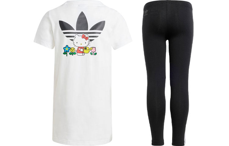 (PS) adidas Originals x Hello Kitty Tee Dress Set 'White Black' II0853