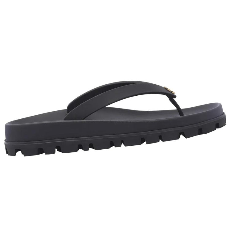 MIU MIU Slip Resistant Flip Flops Women's Black