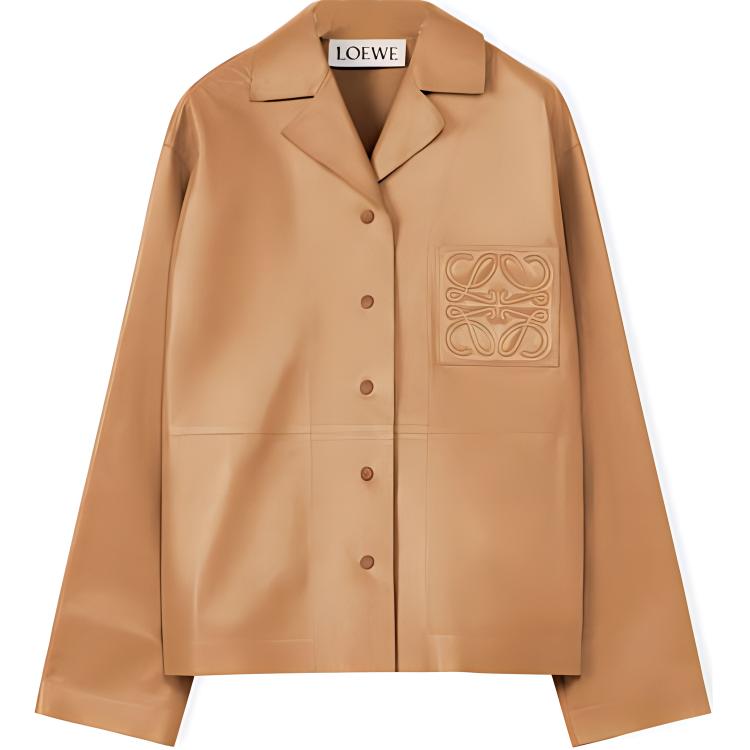 LOEWE Leather Jackets Women's Toffee