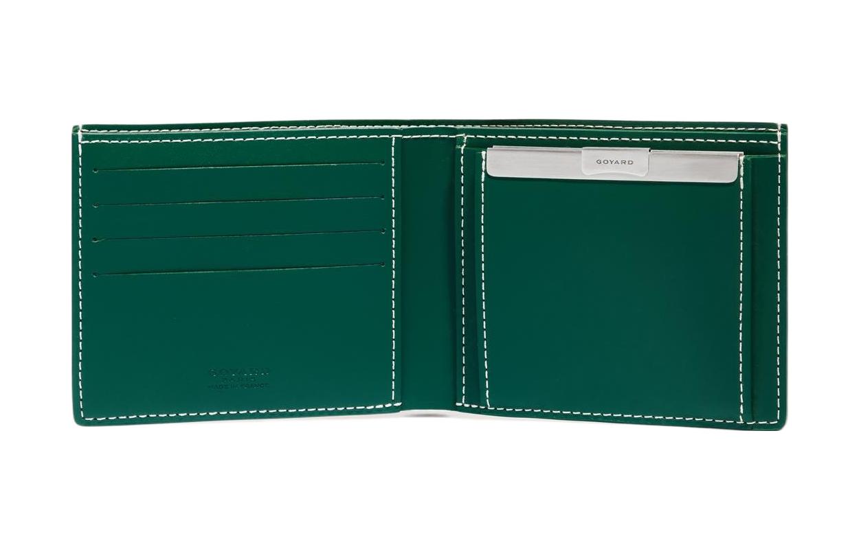 GOYARD SAINT FLORENTIN Canvas With Leather Wallet Unisex Green