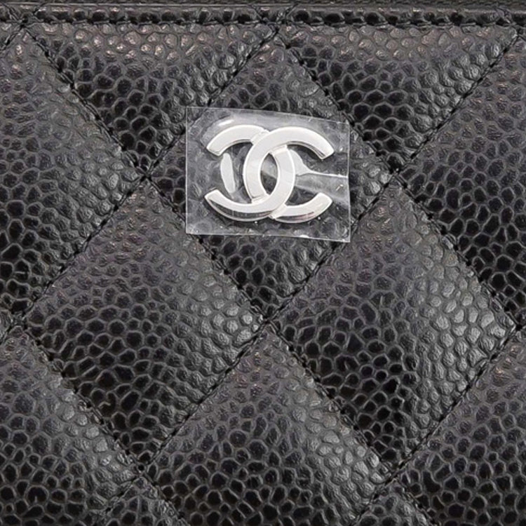 CHANEL Classic Zipped Coin Purse Black AP0216