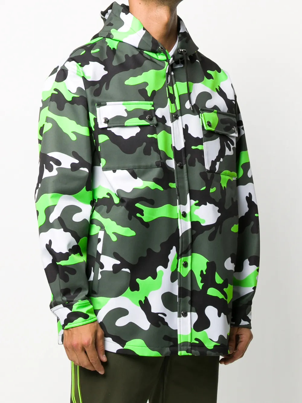 Valentino Garavani Camouflage Print Hooded Jacket