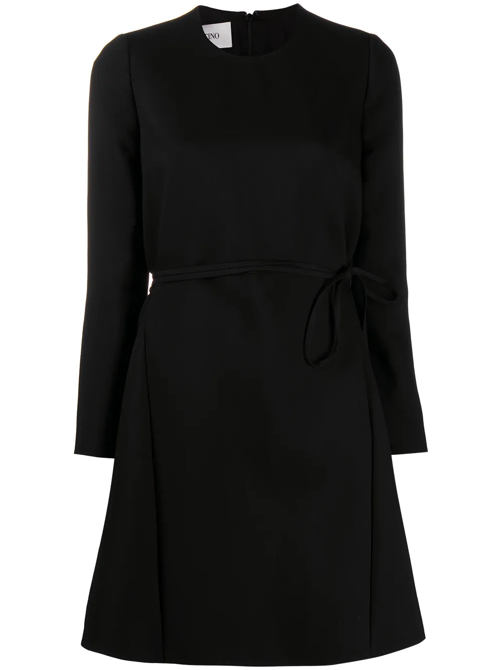 Valentino Garavani Belted Long-Sleeve Dress