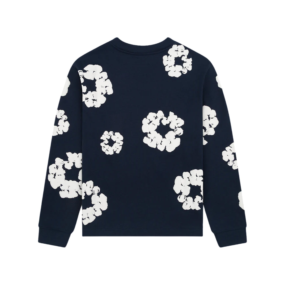 Denim Tears Cotton Wreath Long Sleeves T-Shirt 'Navy' DT-048