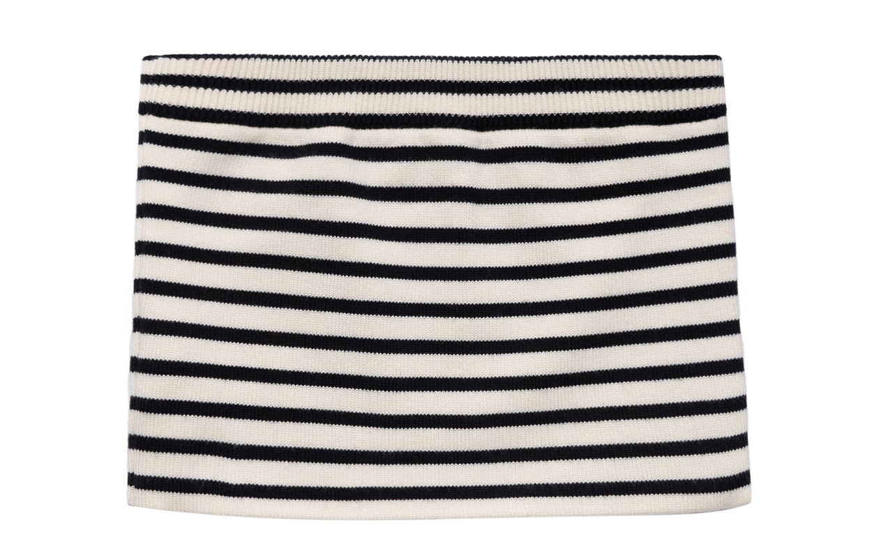 CELINE Striped Ribbe Hem Bustier