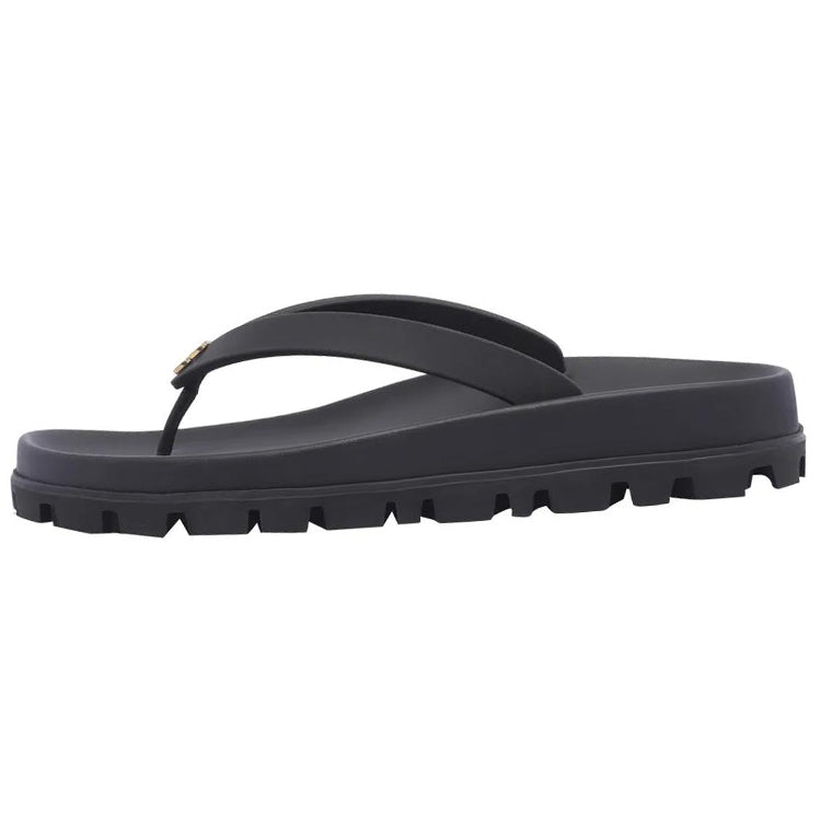 MIU MIU Slip Resistant Flip Flops Women's Black