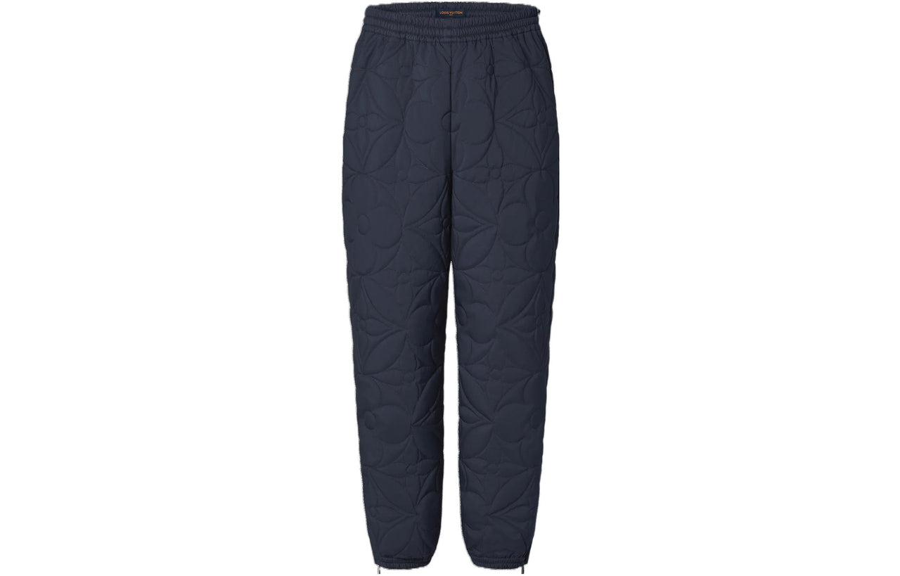 LOUIS VUITTON New Quarterly Products Of LV Knitted Sports Pants Men's Dark Blue