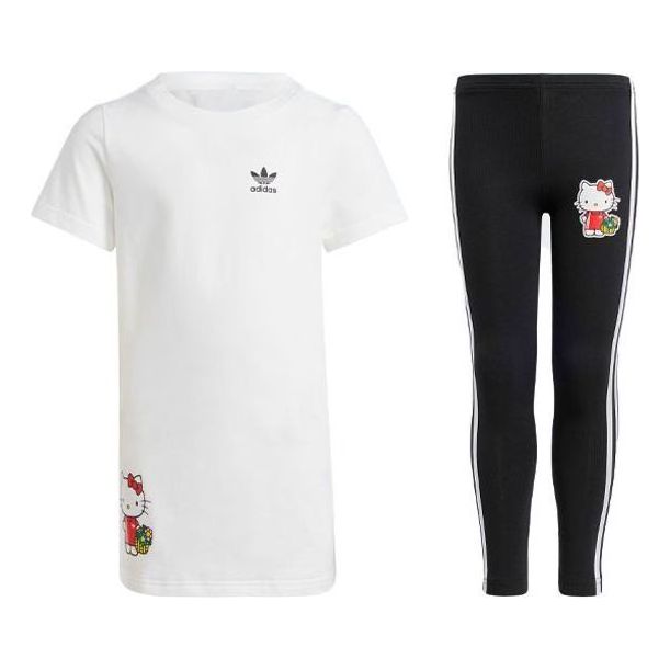 (PS) adidas Originals x Hello Kitty Tee Dress Set 'White Black' II0853