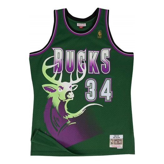 Mitchell & Ness NBA Swingman Jersey 'Milwaukee Bucks - Ray Allen 1996-97' SMJYGS18181-MBUDKGN96RAL