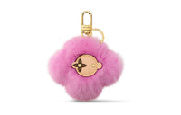 LOUIS VUITTON Vivienne Mink Fur Leather Patchwork Leather Keychain Bag Accessory Women's Pink