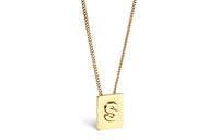 CELINE Alphabet S Necklace In Brass With Gold Finish