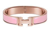 HERMES Clic H Rose Gold Plated Bangles Women's