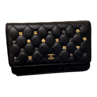 CHANEL Leather Shoulder Bag, Crossbody Bag Women's Black