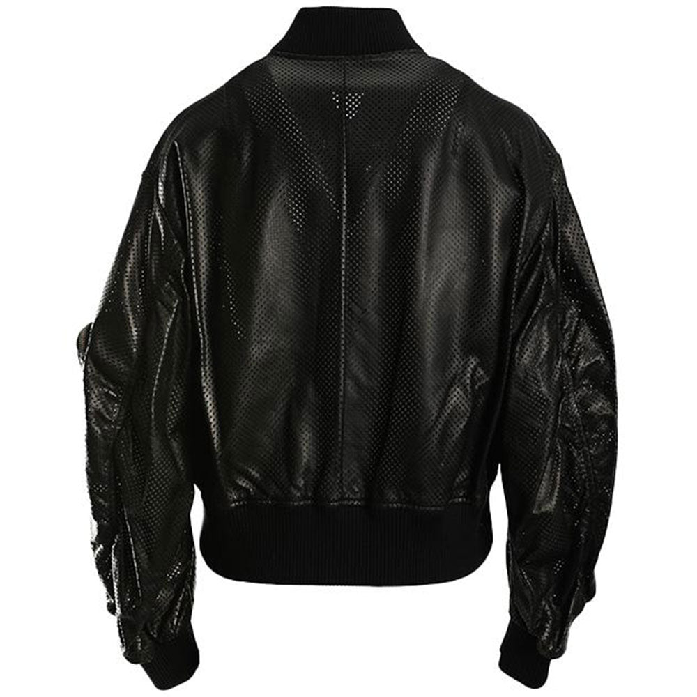 PRADA Leather Jacket Women's Black