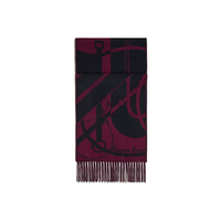 HERMES Knit Scarves Unisex Purple