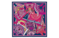 HERMES Silk Scarves Women's Red