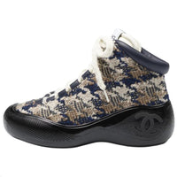 CHANEL NEIGE Ski Series High Top Casual Shoes Women's Marine Blue