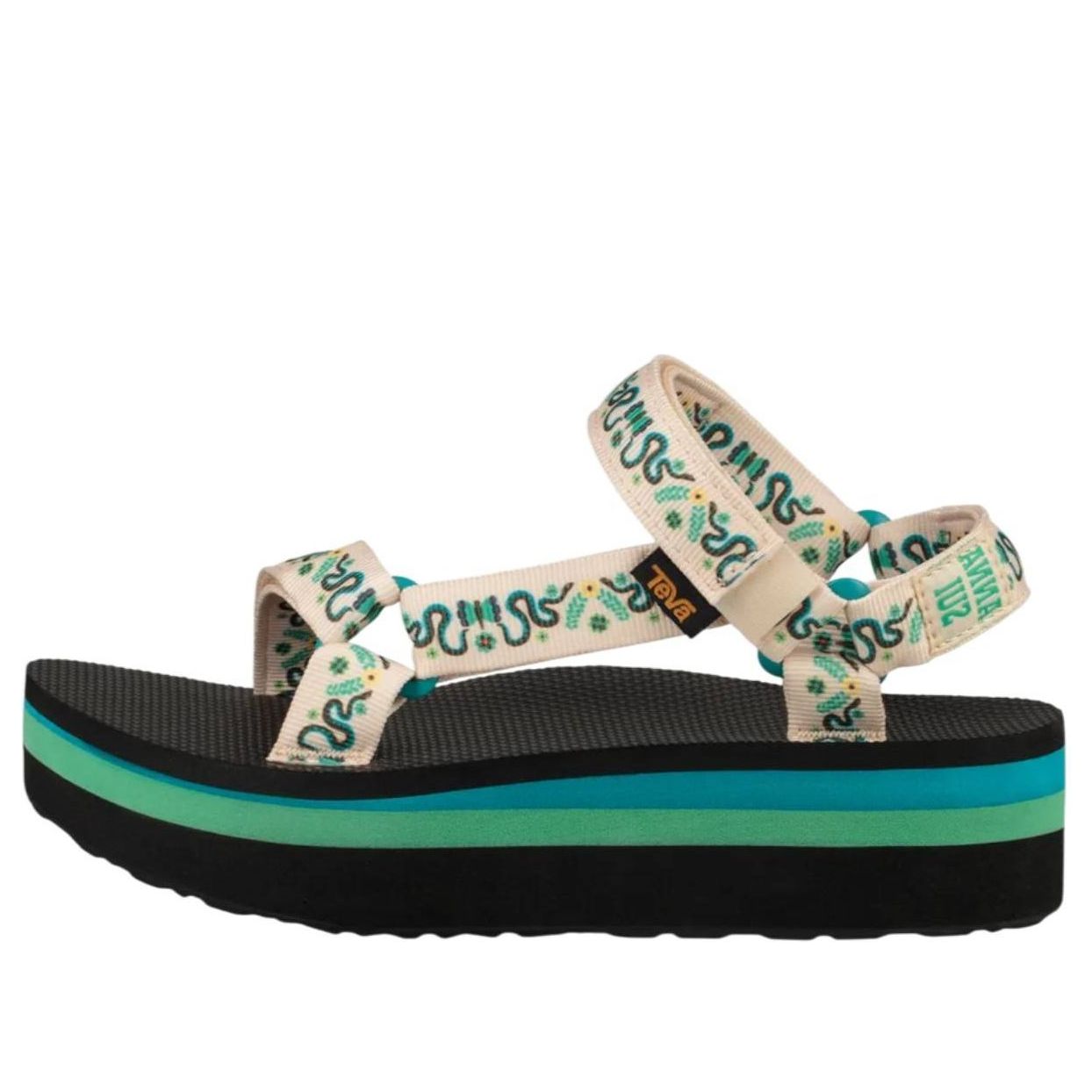 (WMNS) TEVA x Anna Sui Flatform Universal 'Green' 1106280-DPTL