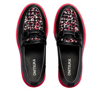 (WMNS) Onitsuka Tiger Bit Loafer 'Black Classic Red' 1182A680-002