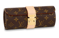 LOUIS VUITTON Leather Jewelry Box Storage Boxes Women's Brown