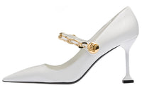 MIU MIU Slim Heel High Heels 8.5cm Women's White