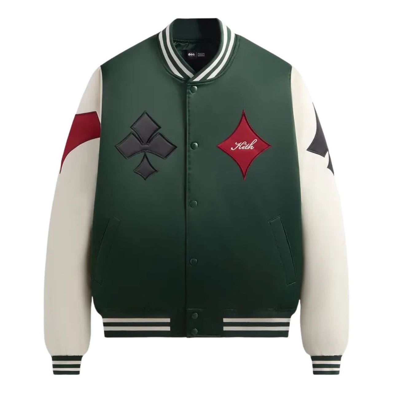 KITH x Batman Joker Satin Bomber Jacket 'Ivy Green' KHM010710-4014