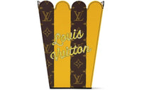 LOUIS VUITTON Canvas With Leather Popcorn Basket Storage Bags Medium Size Unisex Yellow & Brown