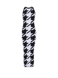 Balmain Women's Sleeveless Houndstooth Knit Midi Dress