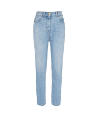 Balmain Women's Hw Blue Denim Slim Jeans