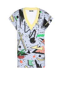 Balmain Men's Oversized Printed Mc Jumper