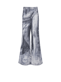 Balmain Men's Statue Printed Loose Denim Pants