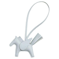 HERMES Milo Lambskin Pendants Unisex Dusty Blue