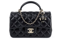 CHANEL Classic Flap CF22SS Spring And Summer Lambskin Flap Bag, Shoulder Bag, Crossbody Bag, Handbag Mini Women's Black
