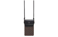 CELINE Triomphe Sheepskin Shoulder Bag, Crossbody Bag, Cell Phone Pouch Unisex Black