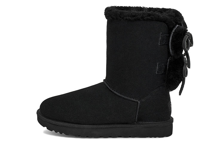 (WMNS) UGG Classic Double Bow Short 'Black' 1127131-BLK