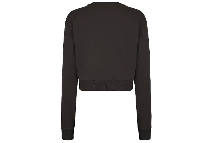 (WMNS) FENDI SS21 Solid Color Knit Short Sports Hoodie Black FS7427AFLBF0GME