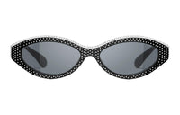 CHANEL Acetate Diamond Cat Eye Sunglasses Unisex Black