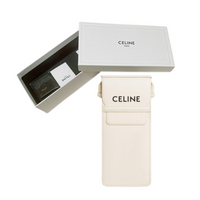 CELINE Plate Frame Square Sunglasses Women's Black