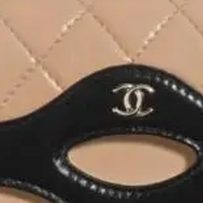 CHANEL Leather Wallet Women's Brown & Black
