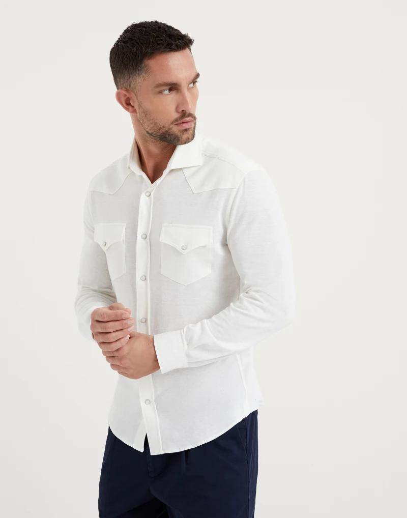 Brunello Cucinelli Long-Sleeve Polo Shirt