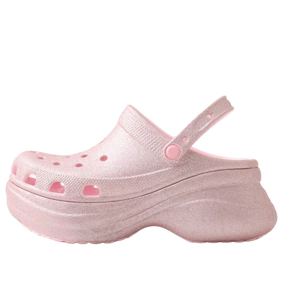 (WMNS) Crocs Bae Glitter Clog 'Pink Milk' 207261-6ZW