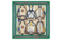 HERMES Silk Scarves Women's Green