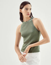 Brunello Cucinelli Metallic Haltnerneck Knitted Vest