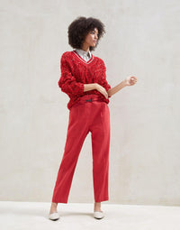 Brunello Cucinelli Paperbag-Waist Cropped Trousers