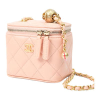 CHANEL Sheepskin Chain Bag, Shoulder Bag, Crossbody Bag Women's Light Orange