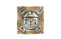 HERMES Mulberry Silk Silk Scarves Women's Yellow