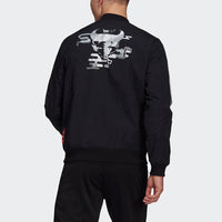 adidas Real Cny Bomber Series Real Madrid Soccer/Football Sports Jacket Black GU6958