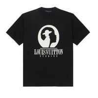 LOUIS VUITTON Short-Sleeved Cotton Intarsia Crewneck